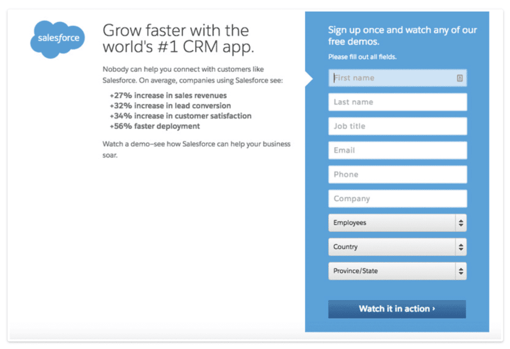 Example call to action phrase for a product demo