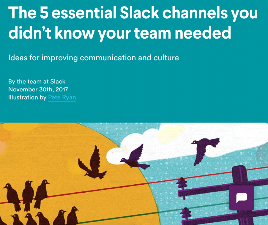 Example of blog title best practices: Slack