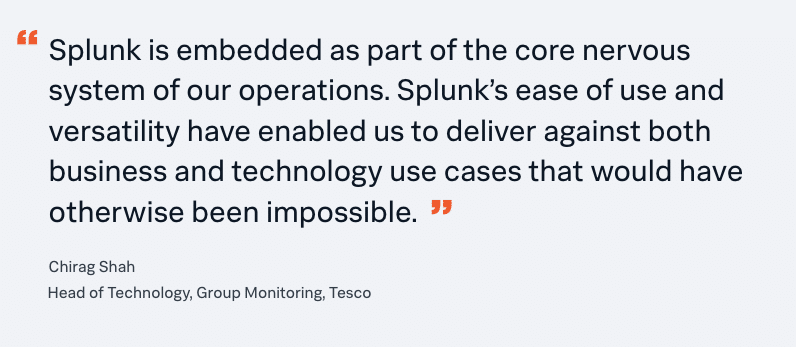 A case study testimonial example from Splunk.