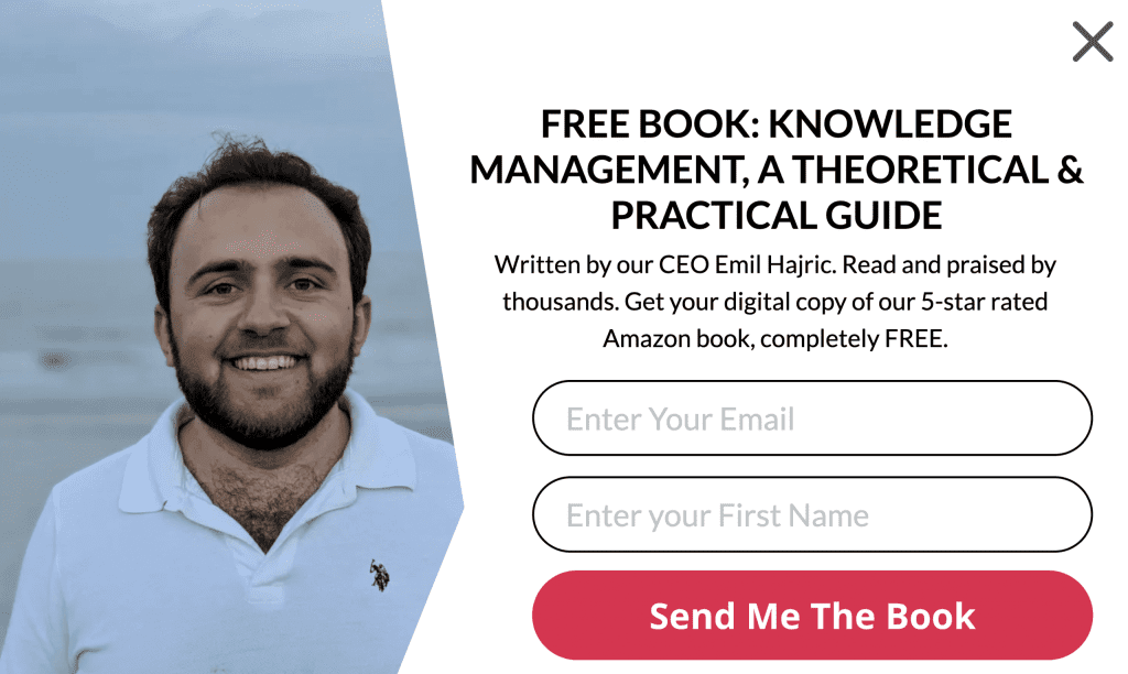 Example of short contact form from Helpjuice