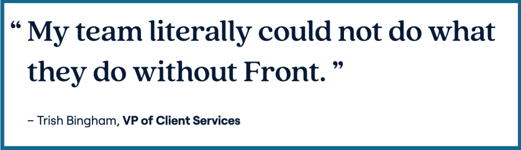 Quote sample from Front