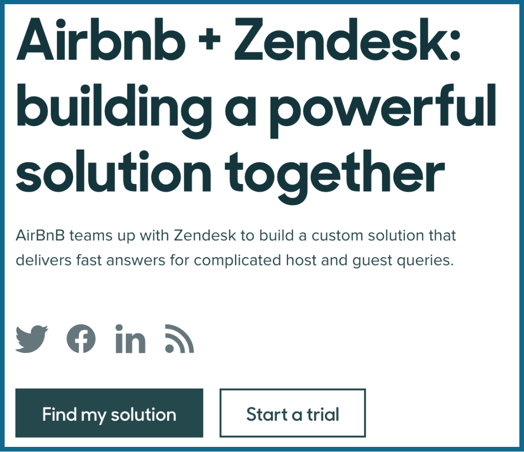 Zendesk case study CTA