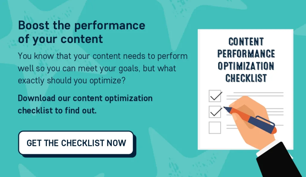 Checklist for optimizing content