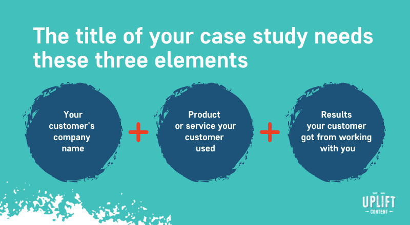 How to write a case study: Your case study title needs 3 elements for it to be successful.
