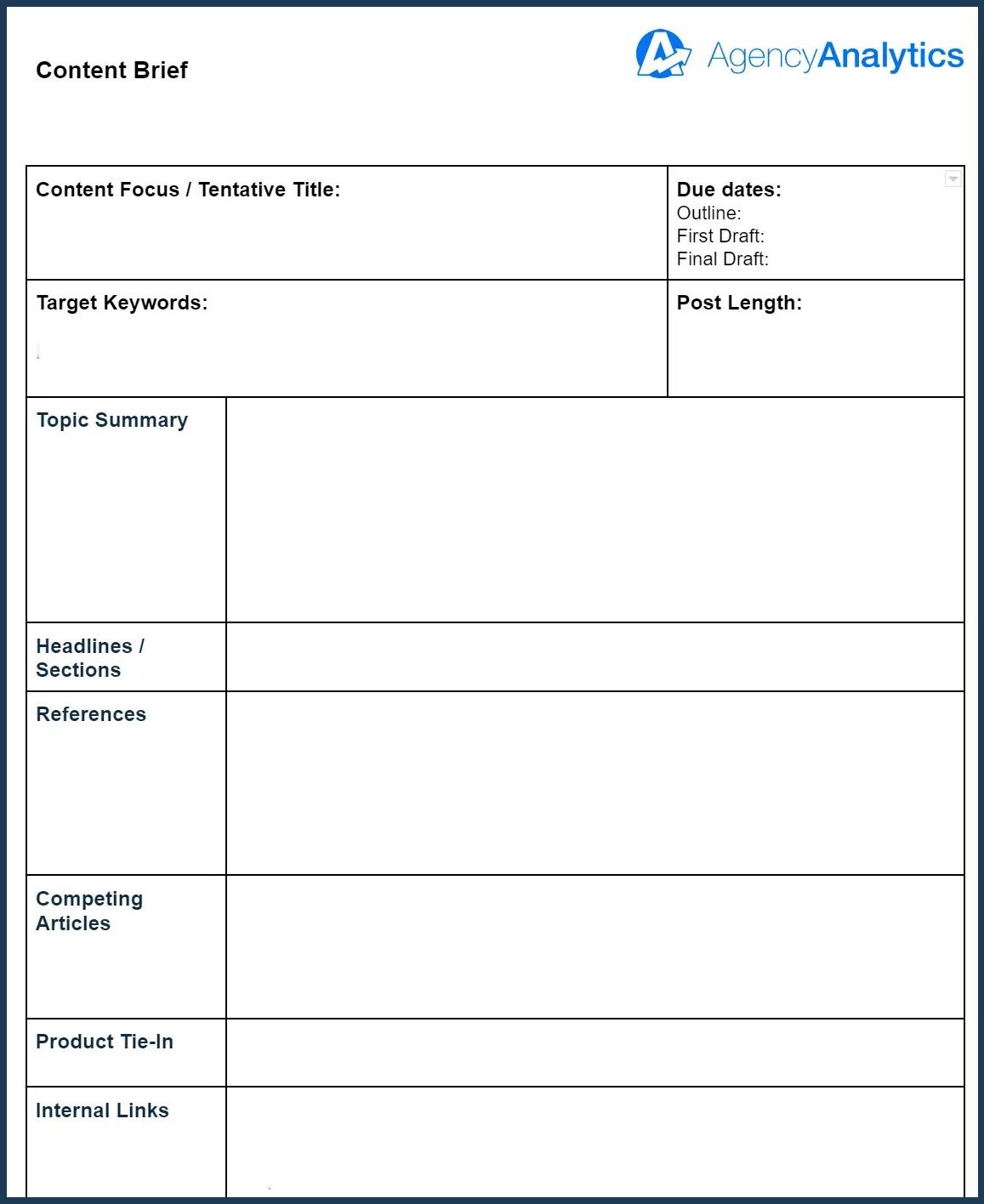 Create a Content Brief Template [5 Examples & Downloads]