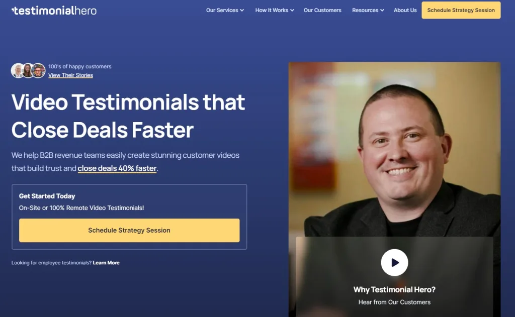Testimonial Hero Homepage