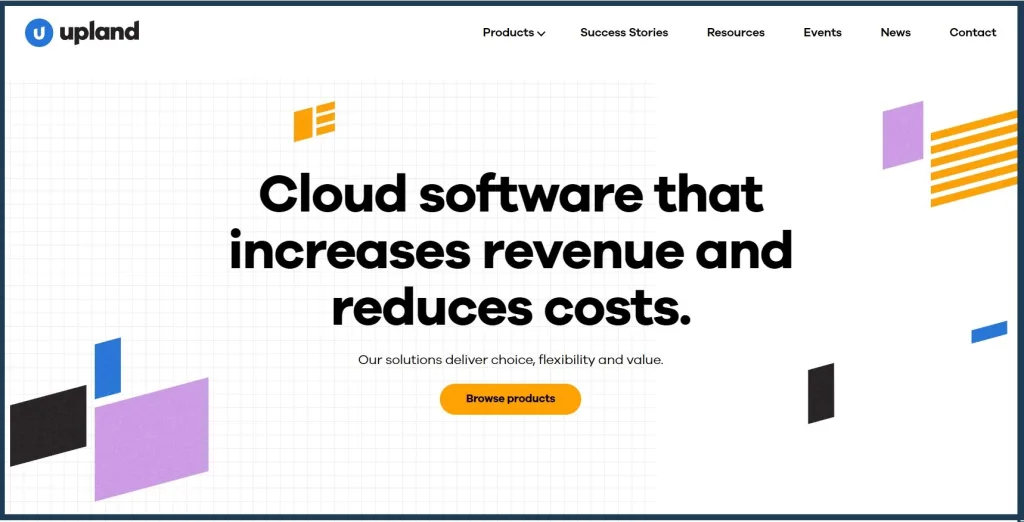 Upland homepage - Upland is an example of customer marketing solutions