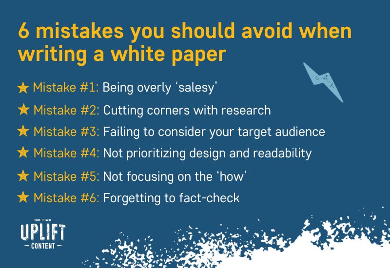 6 mistakes to avoid when writing a white paper