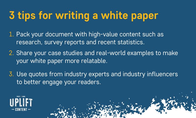 3 tips for writing a white paper