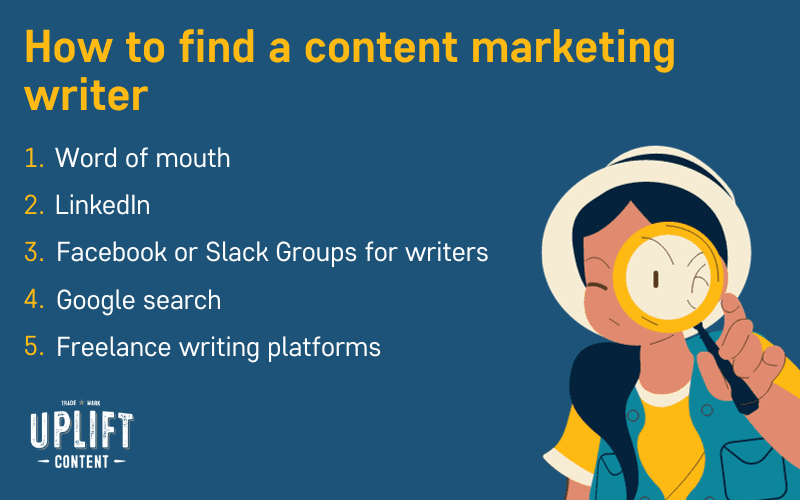 how to find a content marketing writer
