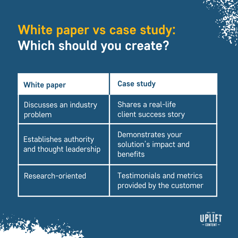 White paper vs case study: which one should you create
